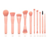 Best Selling 10pcs Pink Makeup Brush New Design Professional Makeup Brush Kit Custom Luxury Makeup Brushes